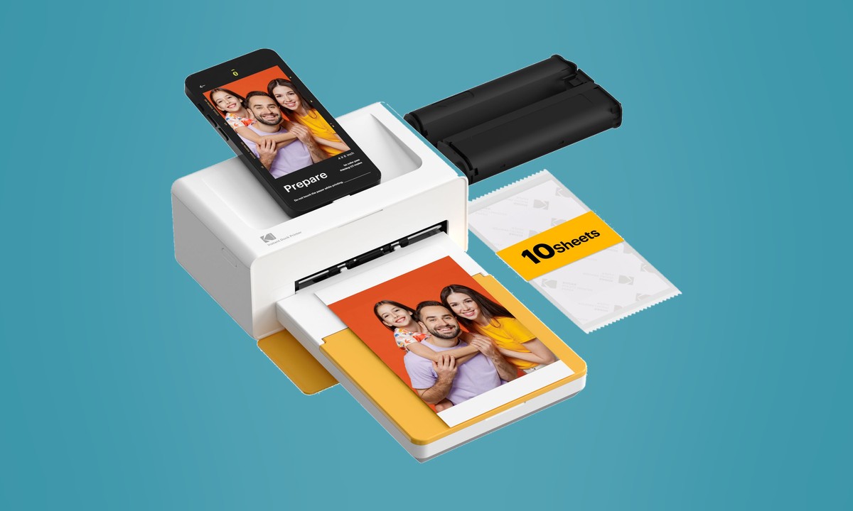 Imprimante photo Kodak Dock Plus PD460 avec smartphone, cartouche et papier